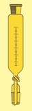 Tropftrichter, zylindrische Form mit Hahn und PTFE-Kken