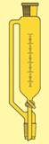 Tropftrichter, zylindrische Form mit Hahn und PTFE-Kken