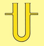 Trockenrohr U - Form Lnge 130 mm