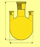 Dreihalskolben 250 ml, Mittelhals NS 24/29, Seitenhlse 19/26